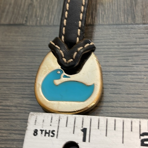 Vintage Dooney & Bourke Brass Turquoise Enamel Duck Hangtag - Picture 7 of 16